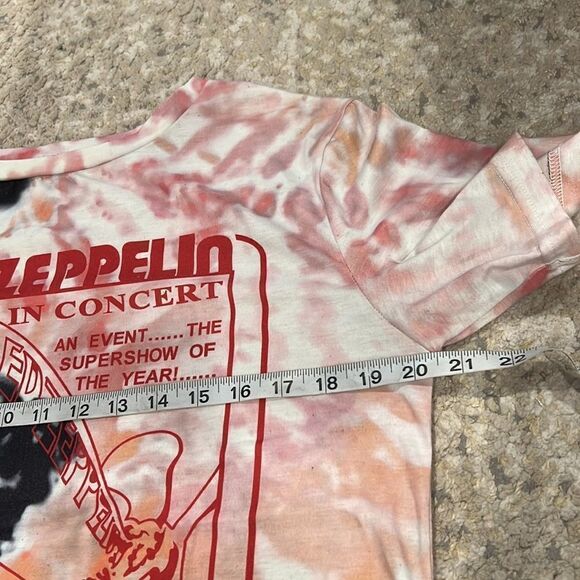Led Zeppelin in concert Tie Dye Short Sleeve Shirt size L no size Tag - Picture 4 of 6